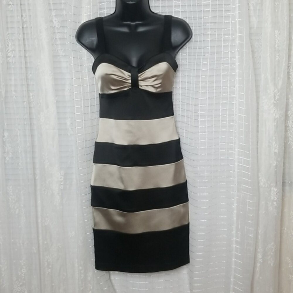 Vintage Y2k Bandage Dress Cache Sexy Bodycon Mini Cocktail Dress Sz2